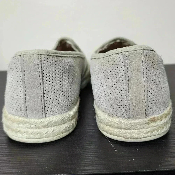Clarks Collection Azella Theoni Beige Perforated Suede Espadrille Flats Size 7M - Picture 4 of 7